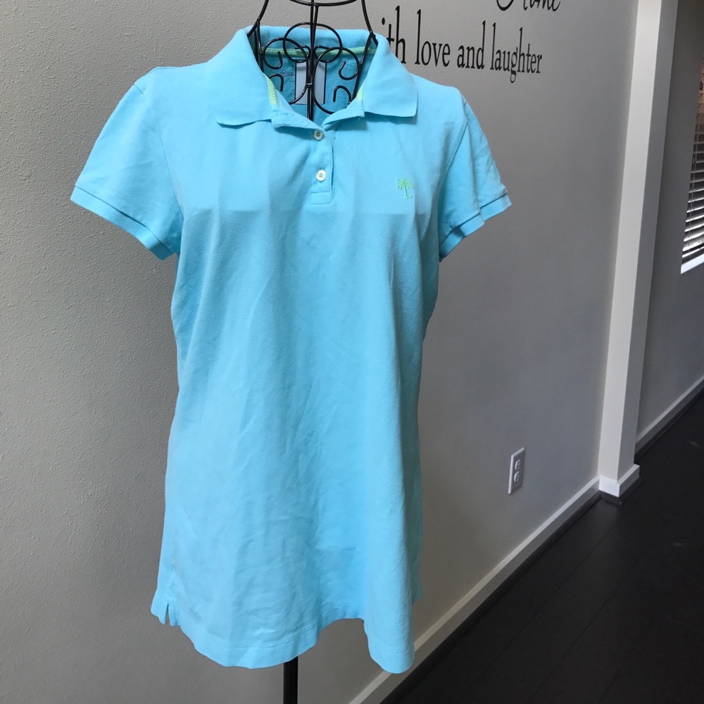 Lilly Pulitzer Blue Island Polo T-Shirt